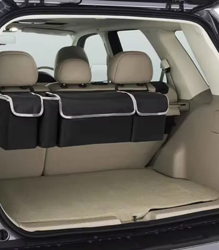 Car Trunk Organizer with Back Seat Storage