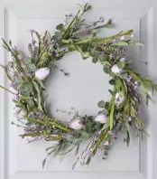 Lights4fun Lavender & Tulip Wreath