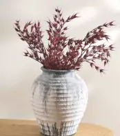 M&S X Fired Earth Decorative Textured Vase