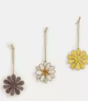 M&S Collection 3pk Beaded Hanging Floral Decorations