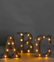 M&S Collection Metal Light Up Letter